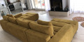 Снимка номер 2 за П-образен чисто нов разтегателен диван с две лежанки 150см.