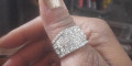 Снимка номер 1 за Изискан  пръстен с бели сапфири
