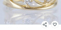 Снимка номер 3 за Искрящ пръстен в 18 К и диаманти