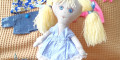 Снимка номер 3 за Текстилна кукла с дрехи. Ръчна изработка.