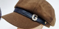 Снимка номер 3 за Елегантна дамска шапка тип фуражка с декоративна лента и мет