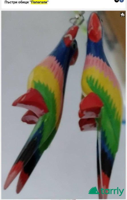 Снимка номер 1 за Обици Папагали