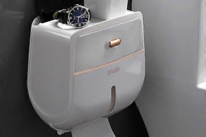 Снимка номер 1 за Държач за тоалетна хартия с чекмедже нов, сензорно управлени