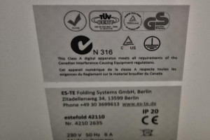 Снимка номер 1 за Сгъваща машина за проекти, Estefold 4211